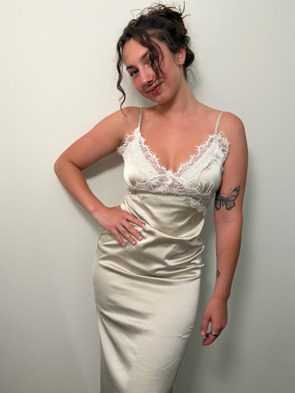 Satin Lace Dress